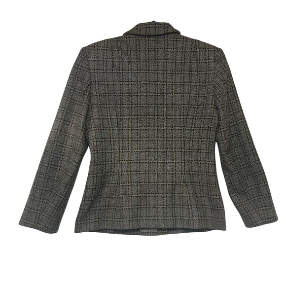 Vintage Pendleton Womens Brown Plaid Wool Blend Blazer Jacket Quiet Luxury Sz 4 - Picture 10 of 10
